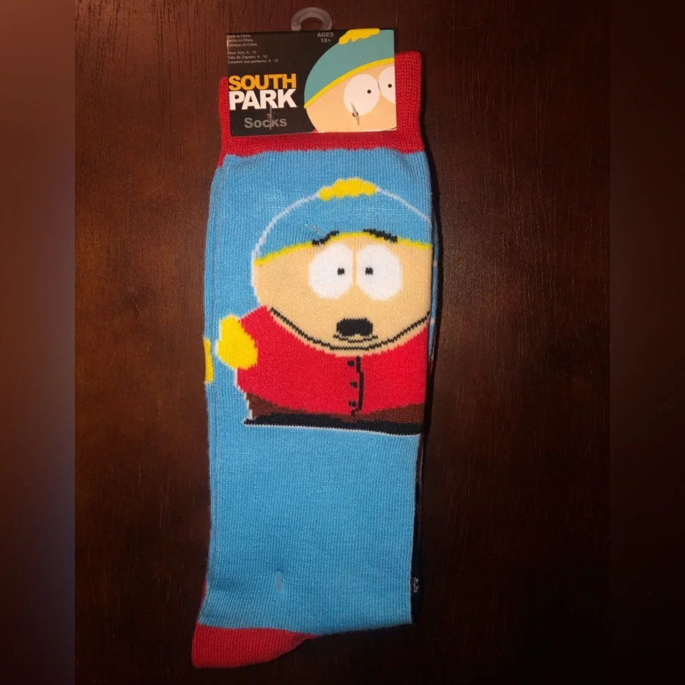 SOUTH PARK NOVELTY CREW SOCKS NWT MEN’S SHOE SIZE 6-12